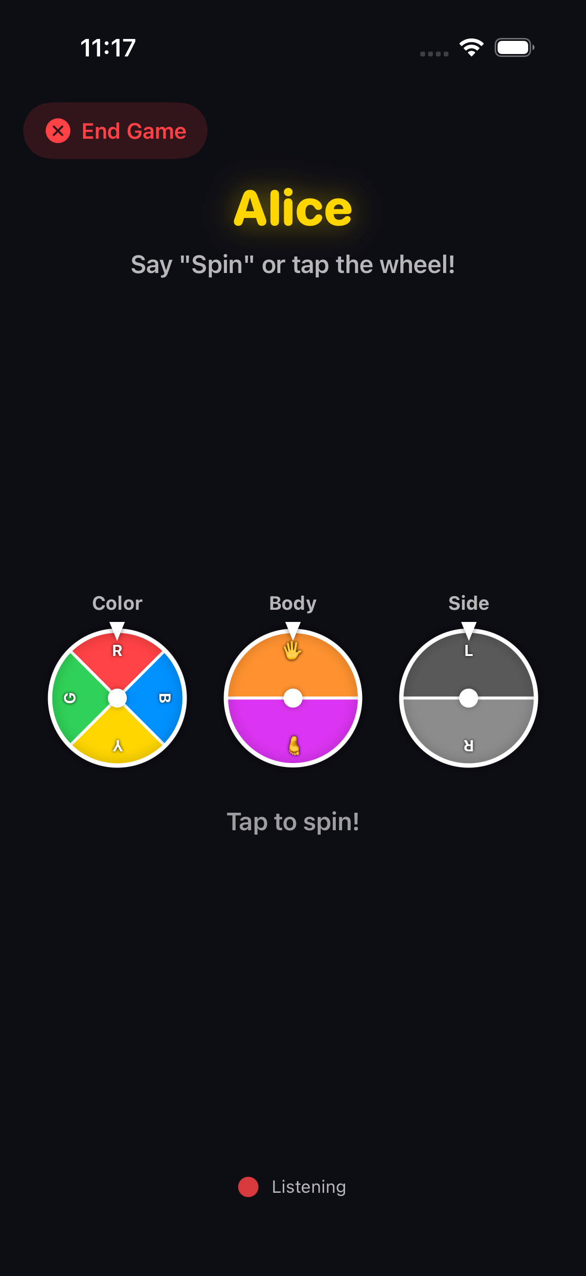 SpinCall on iPhone — Triple Ring spinner style