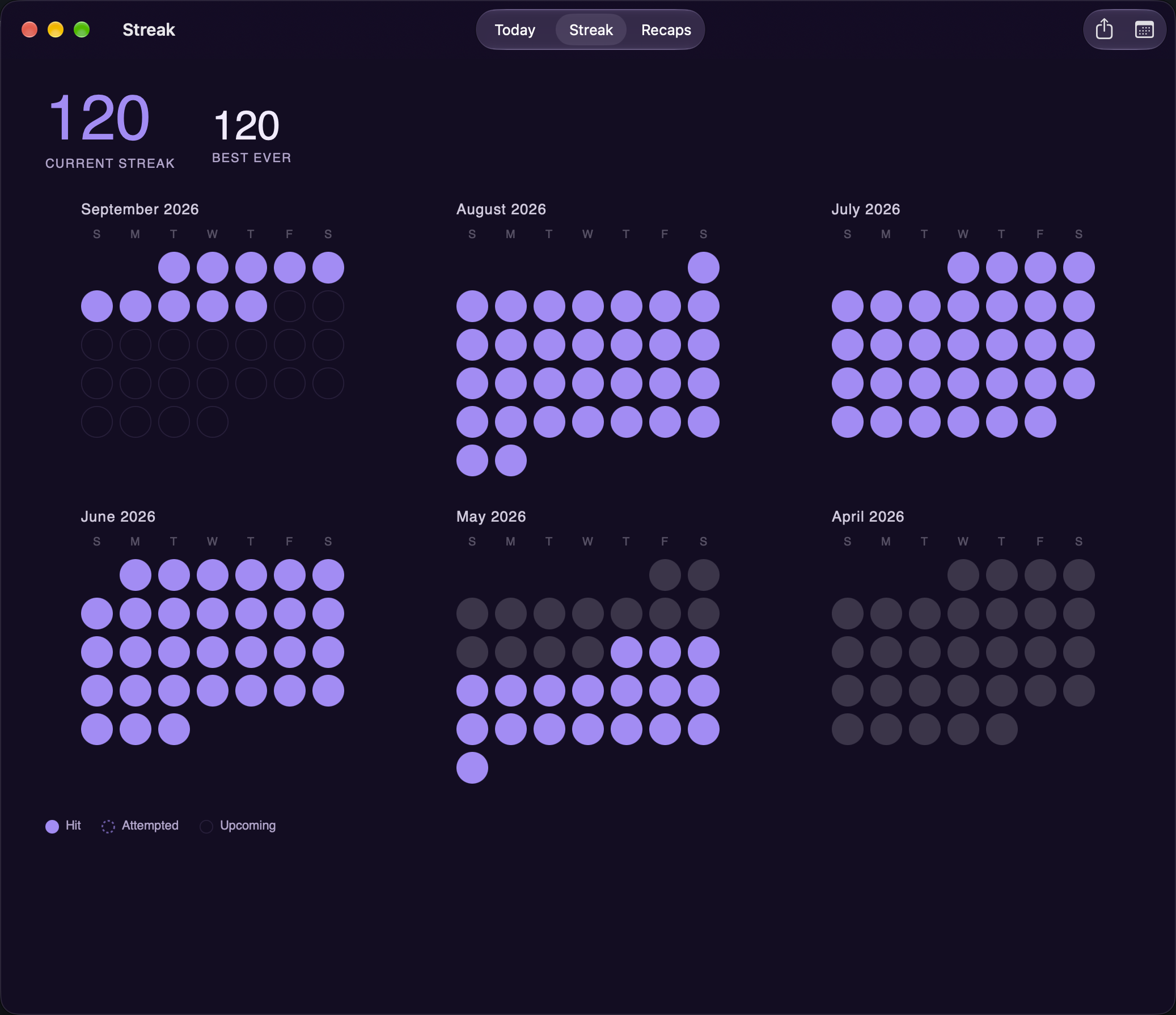 Top3 on Mac — Track your streak on Mac